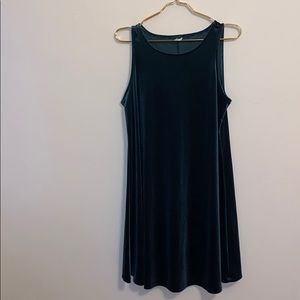 Green Velvet shift dress